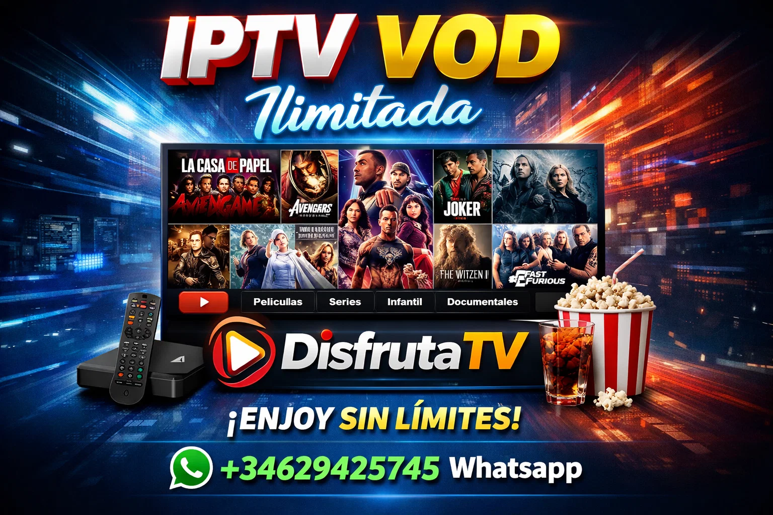 IPTV con Películas y Series en España: Biblioteca VOD Ilimitada