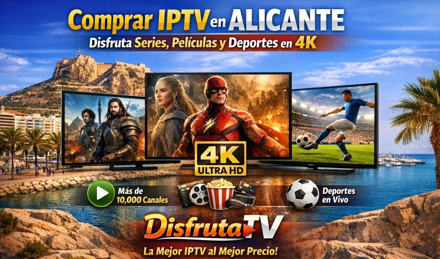 Comprar IPTV en Alicante – Disfruta Series, Películas y Deportes en 4K